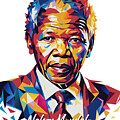 Nelson Mandela Portrait Pop Art